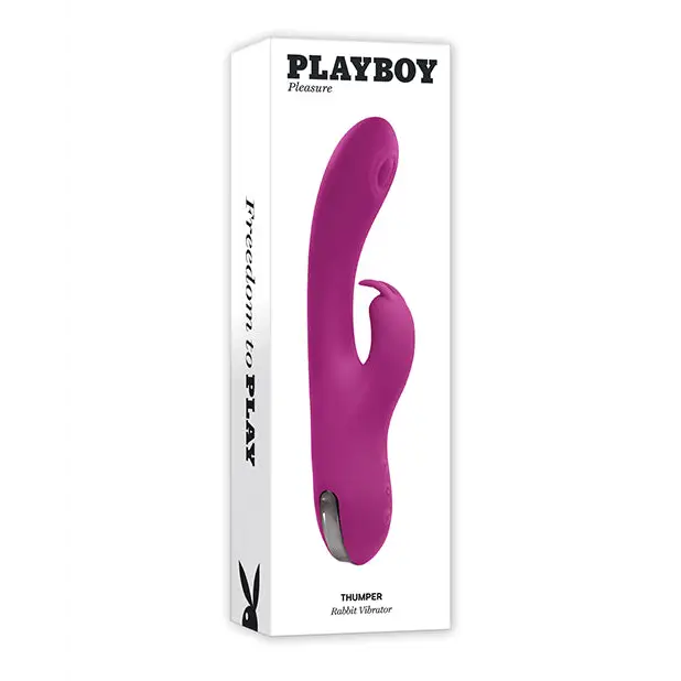 Playboy Thumper Rechargeable Tapping Silicone Dual Stimulation Vibrator Wild Star - Rabbit