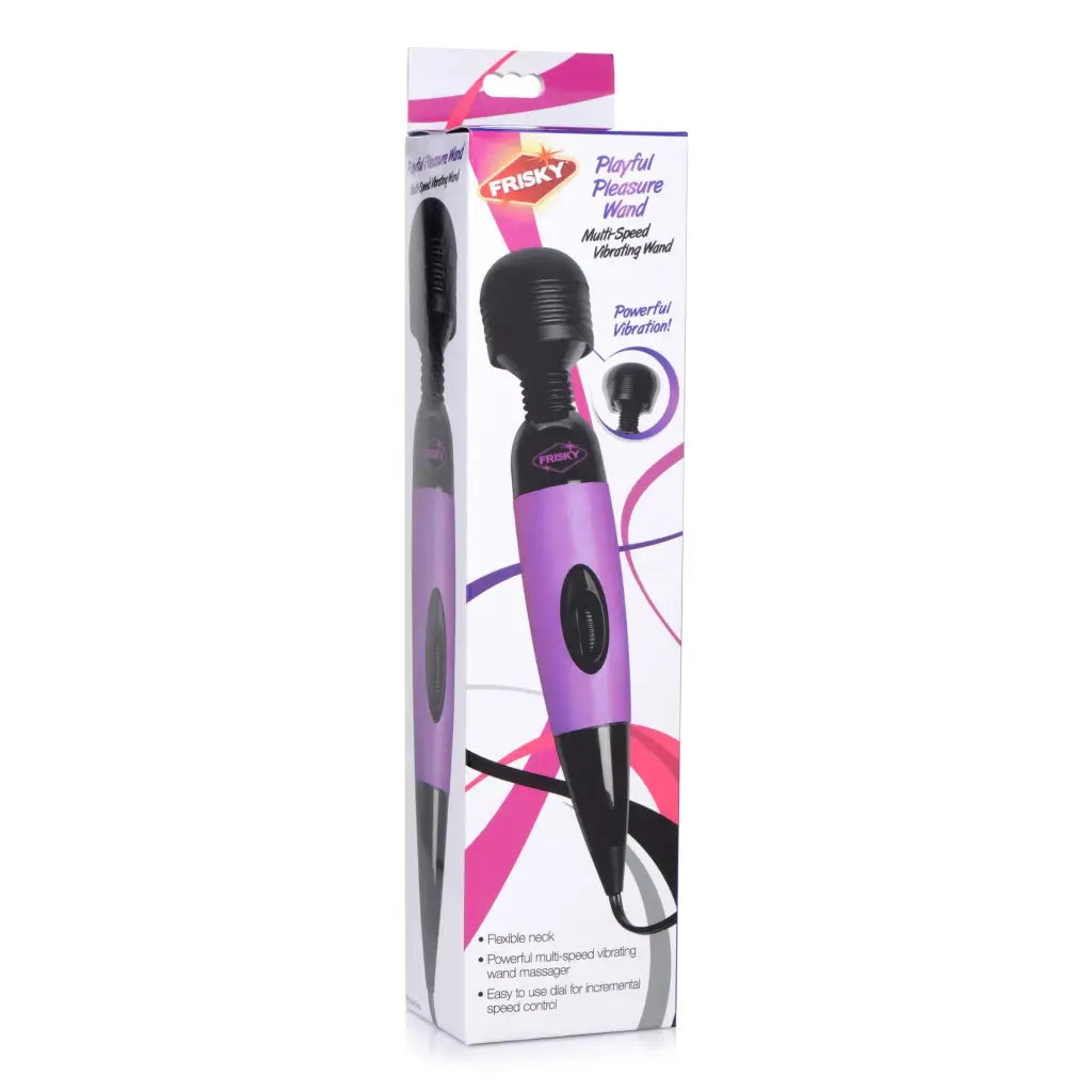 Frisky Wand Playful Pleasure Multi-speed Vibrating Wand at the Haus of Shag