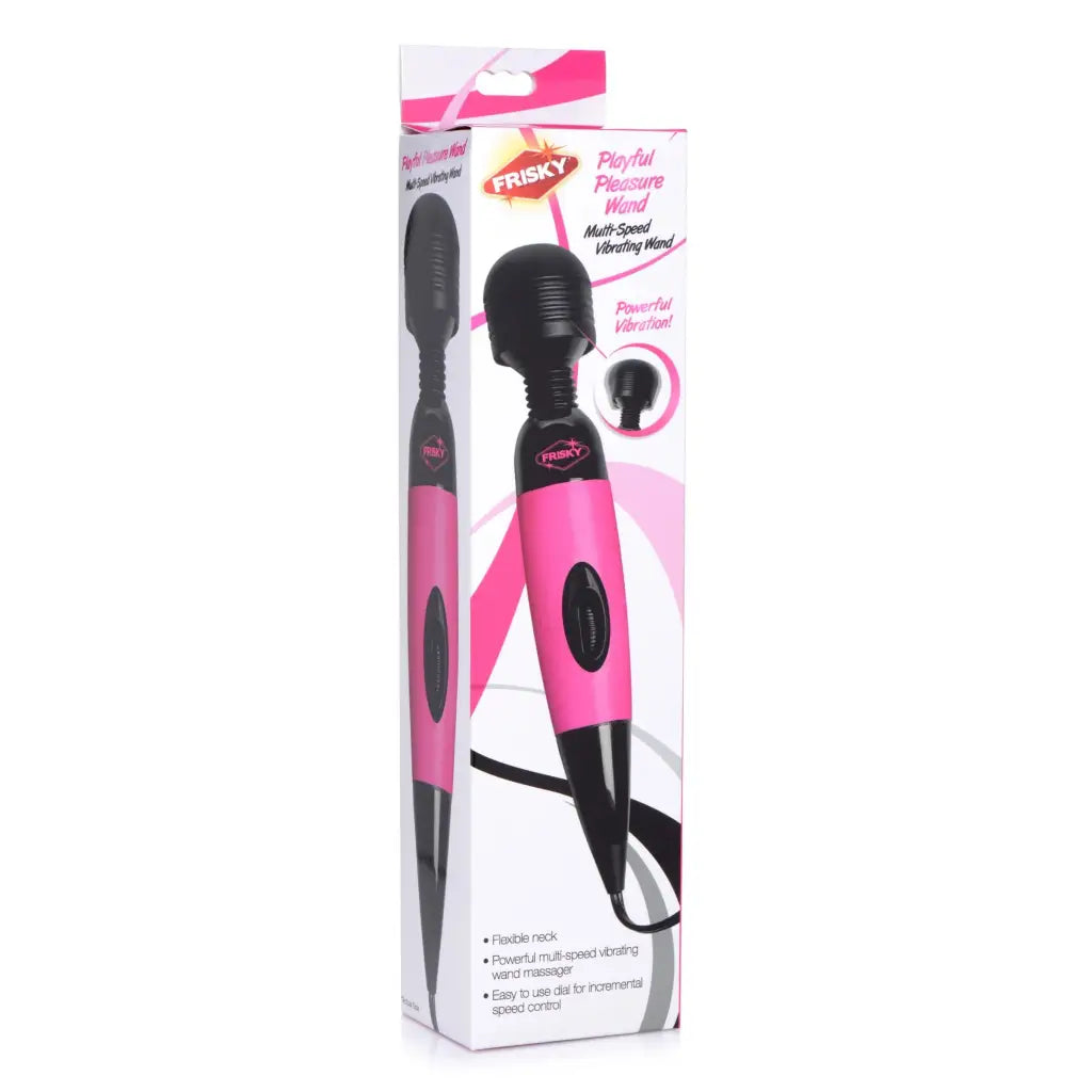 Frisky Wand Playful Pleasure Multi-speed Vibrating Wand at the Haus of Shag