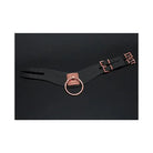 Pleasure Collection Adjustable black belt with rose gold buckle by Coquette