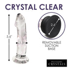 Pleasure Crystals 5.6 in. Glass Dildo with Silicone Base - 5.6 Inch - Realistic Dildo