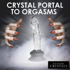 Pleasure Crystals 5.6 in. Glass Dildo with Silicone Base - 5.6 Inch - Realistic Dildo