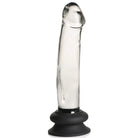 Pleasure Crystals 7.6 in. Glass Dildo with Silicone Base - 7.6’’ - Realistic Dildo