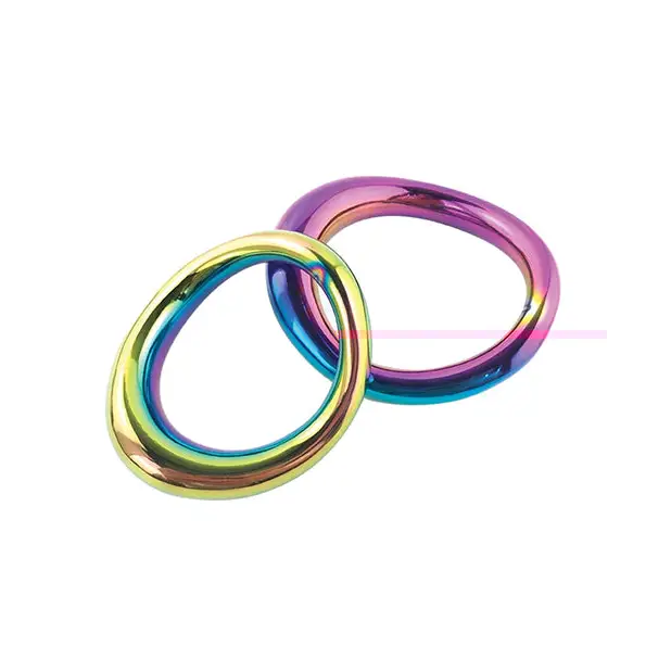 Plesur 1-3/4’’ Metal Cock Ring - Rainbow - Cock Ring