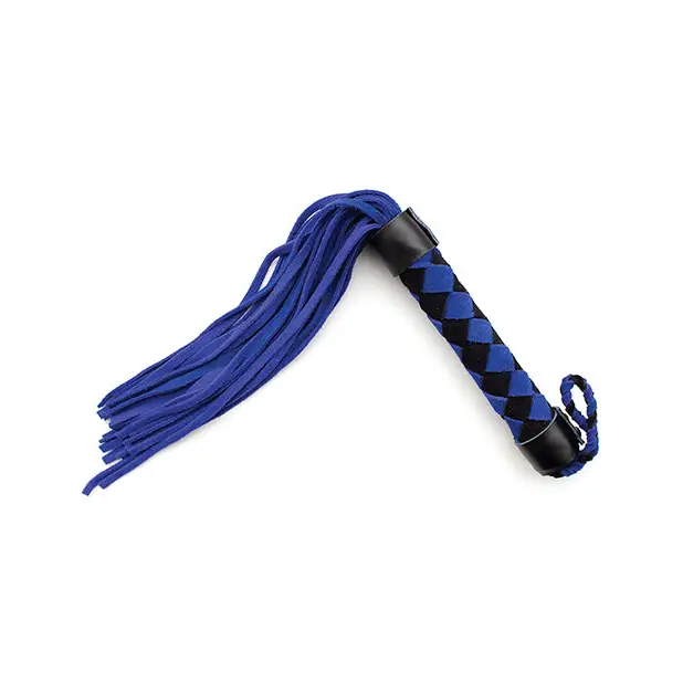 Ple’sur 15.5 in. Leather Flogger - Blue - Flogger