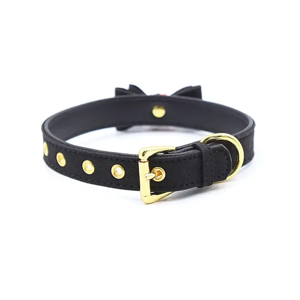 Plesur Cat Bell Bow Tie Collar - Black - Collar