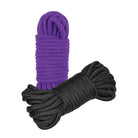 Purple Plesur Cotton Shibari Bondage Rope with Black Knot - 2 Pack