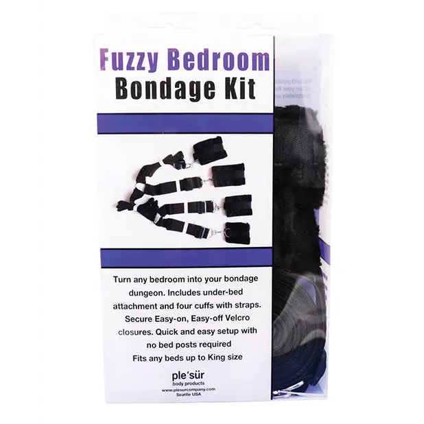 Plesur Fuzzy Bedroom Bondage Kit - Black - Bondage Kit