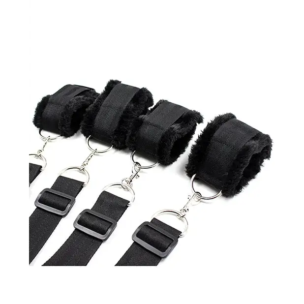 Plesur Fuzzy Bedroom Bondage Kit - Black - Bondage Kit