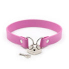 Ple’sur PVC Collar With Heart Lock & Key Pink Bag Packaging - Collar