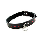 Ple’sur PVC Collar With Heart Lock & Key - Red - Collar