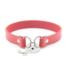 Ple’sur PVC Collar With Heart Lock & Key Red Bag Packaging - Collar