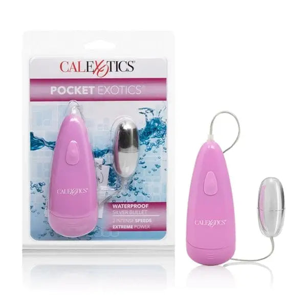 CalExotics Sextoys for Women Pocket Exotics Silver Bullet Water Proof at the Haus of Shag