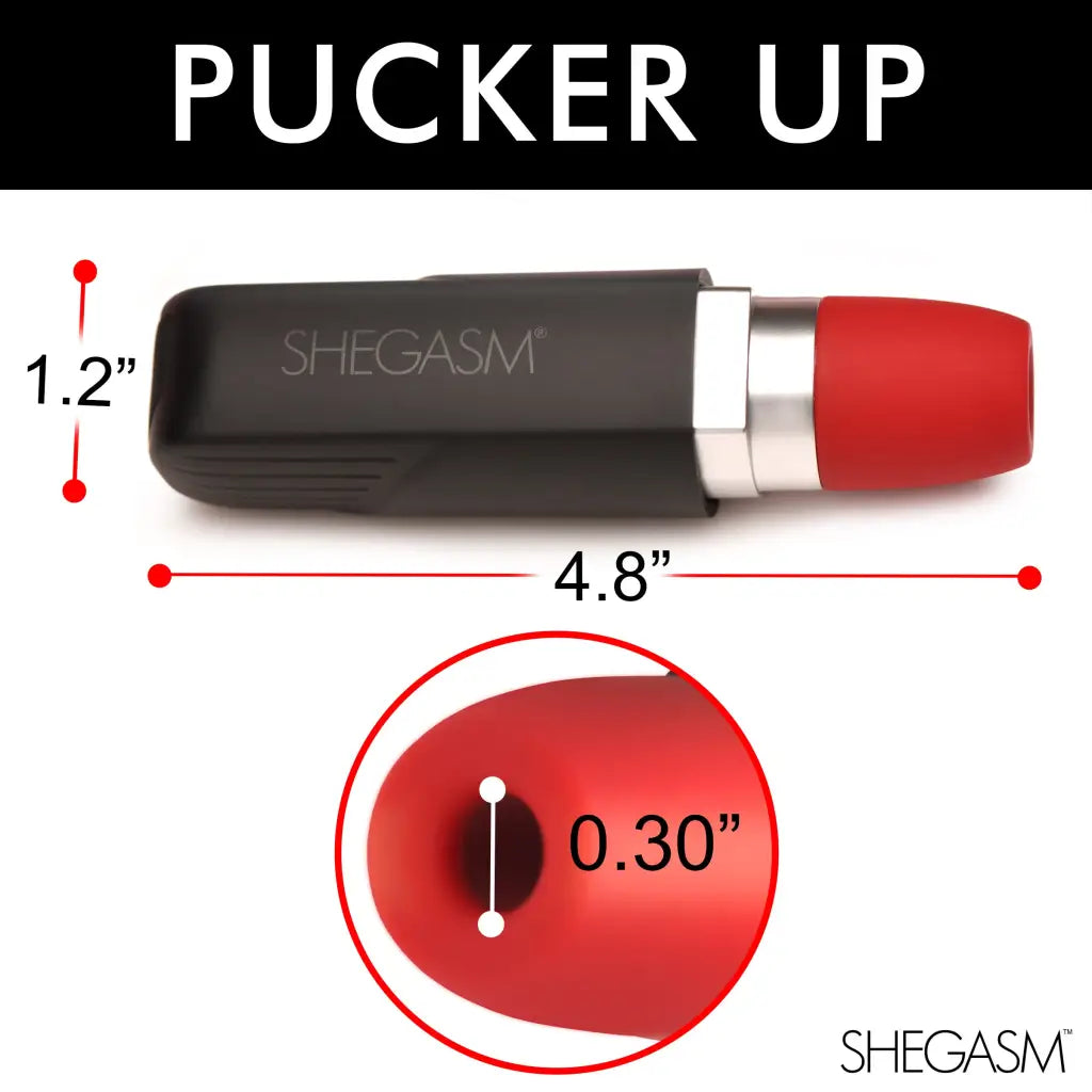 Pocket Pucker Lipstick Clit Stimulator - Black - Stimulators