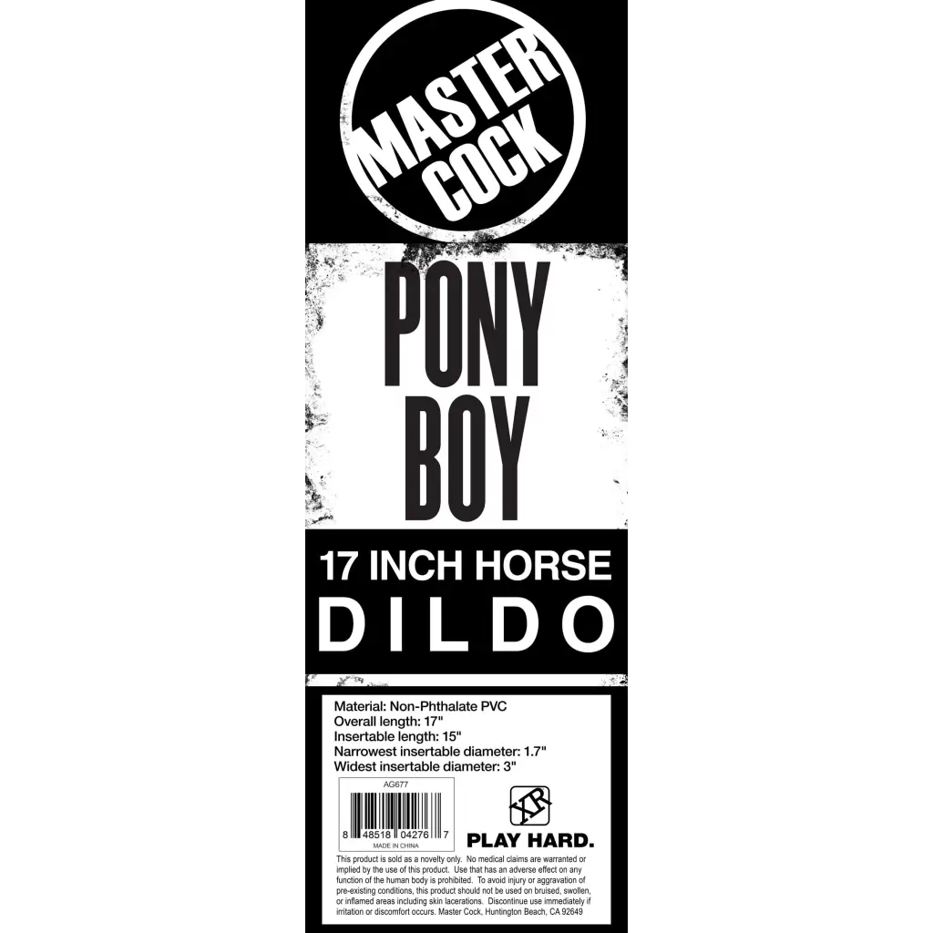 Master Cock Fantasy Dildo Pony Boy 17 Inch Horse Dildo at the Haus of Shag