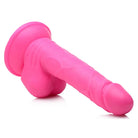 Pop Peckers 6.5’ pink silicone dildo with suction cup base for hands-free pleasure