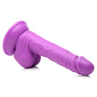 Purple silicone dildo with a phallic shape and suction cup base from Pop Peckers 6.5’ collection