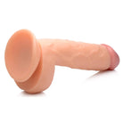 Pop Peckers 8.25’ Dildo with Balls featuring a strong suction cup base for hands-free use