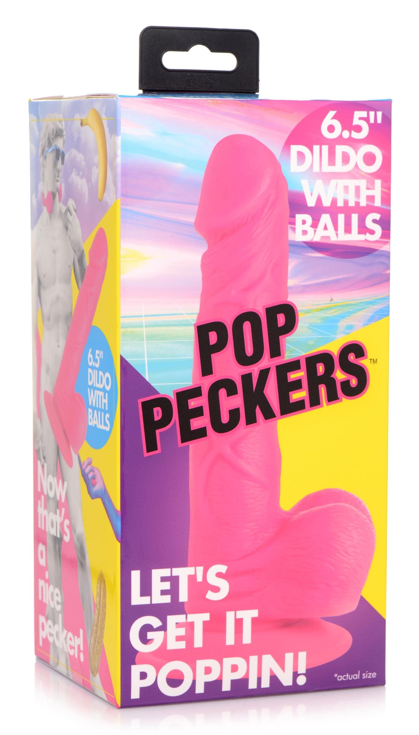 Pop Peckers Realistic Dildo Pink Pop Peckers 6.5" Dildo with Balls at the Haus of Shag
