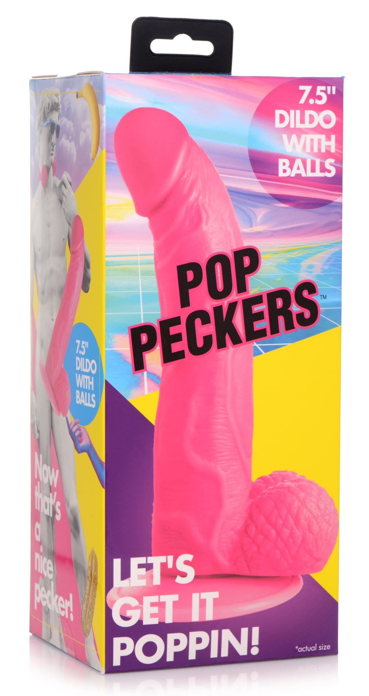 Pop Peckers Realistic Dildo Pop Peckers 7.5" Dildo with Balls at the Haus of Shag