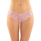 Fantasy Lingerie Crotchless Panty Pink / Large/Extra Large Poppy Crotchless Floral Lace Panty at the Haus of Shag