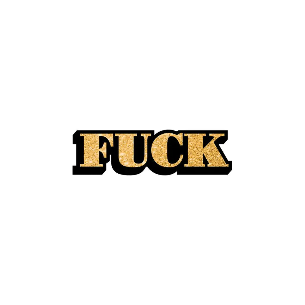 Porn Pin FUCK Gold Glitter - Enamel Pin