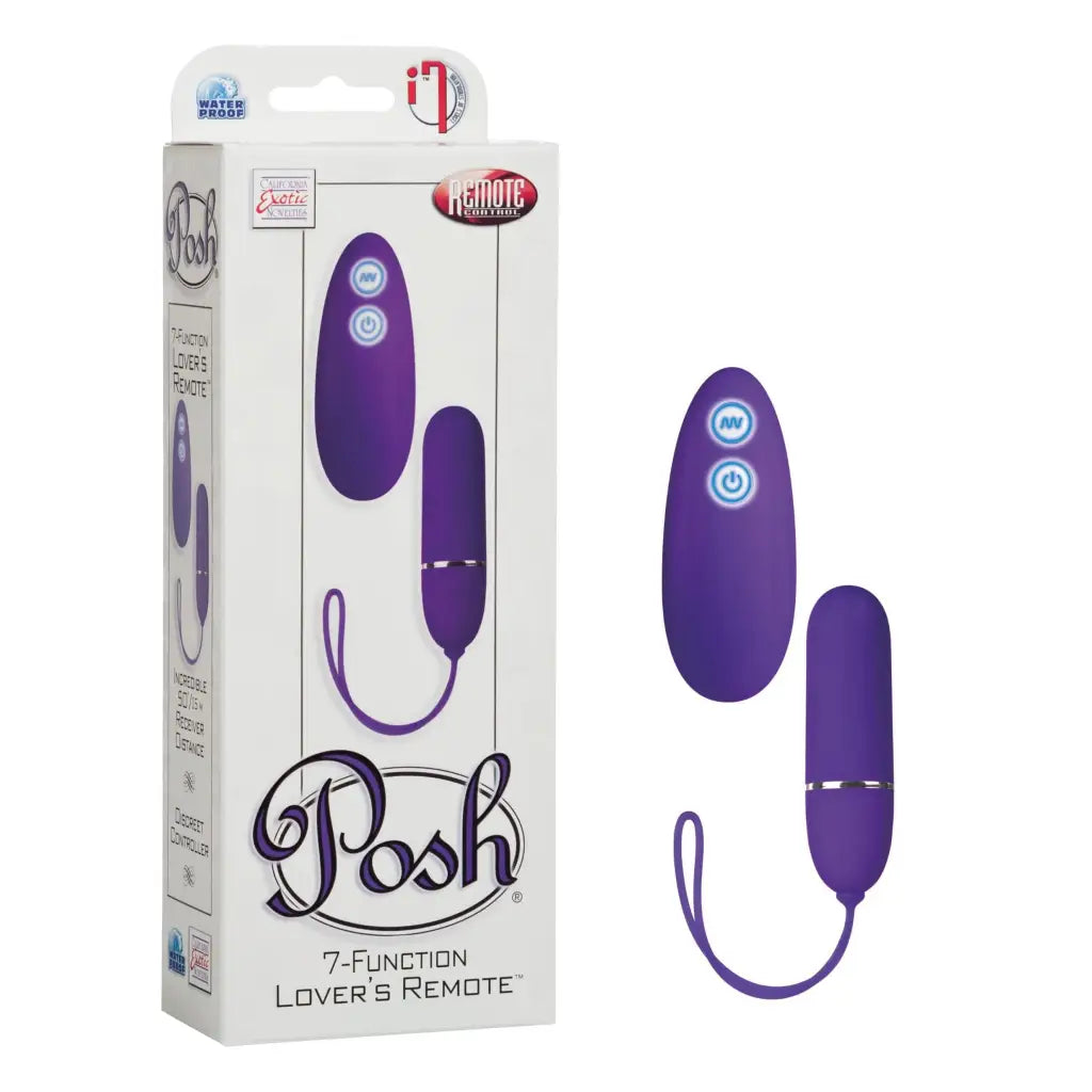 CalExotics Sextoys for Women Purple Posh 7 Function Lovers Remote at the Haus of Shag