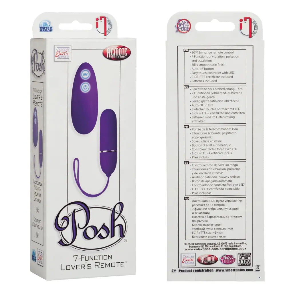 CalExotics Sextoys for Women Posh 7 Function Lovers Remote at the Haus of Shag