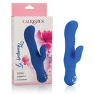 Posh Silicone Thumper G: Blue curved silicone vibrator with small appendage