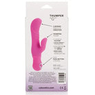 Posh Silicone Thumper G: Pink vibrator with dual stimulation arms and push-button control