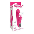 Power Bunnies Flutters 10X - Pink rabbit vibrator in packaging, bunnies flutters 10x