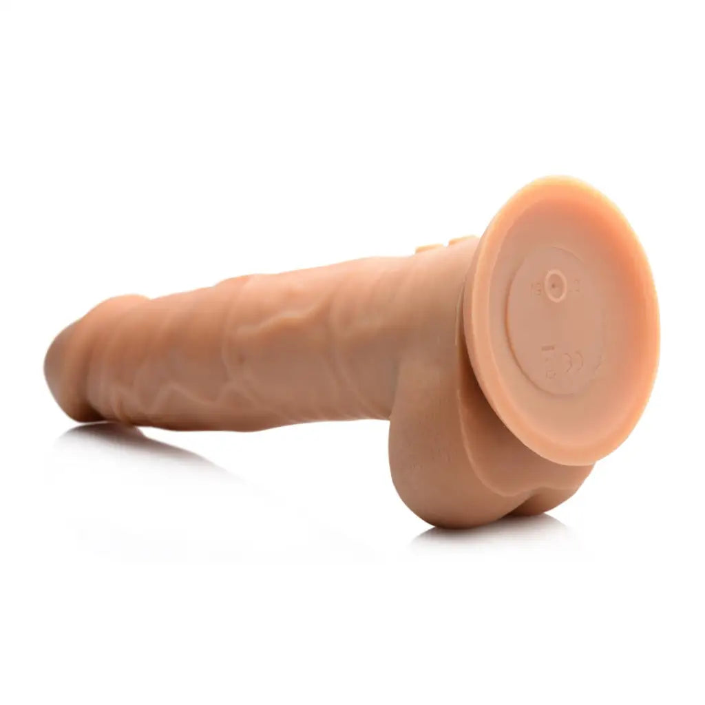 Power Pounder Realistic Thrusting Silicone Dildo shaped like a male reproductive organ