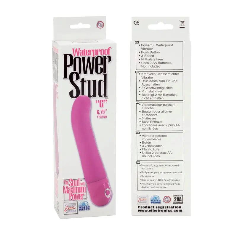 CalExotics Vibrator Pink Power Stud G W/p at the Haus of Shag