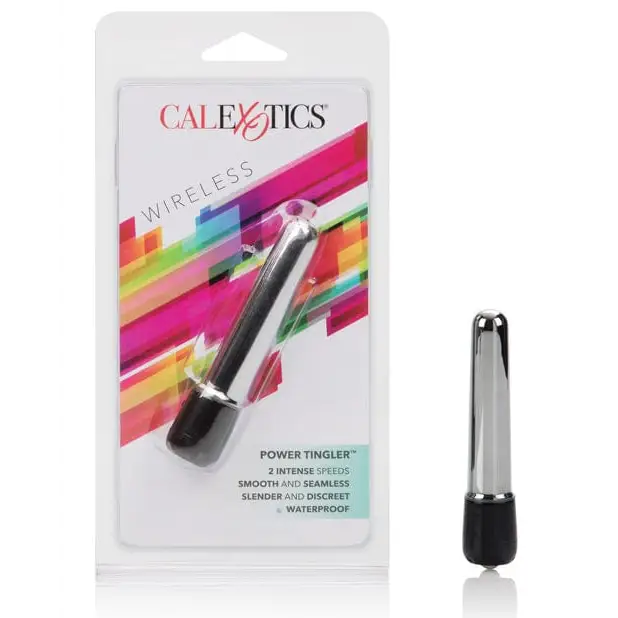 CalExotics Vibrator Power Tingler Mini Massager - Silver at the Haus of Shag