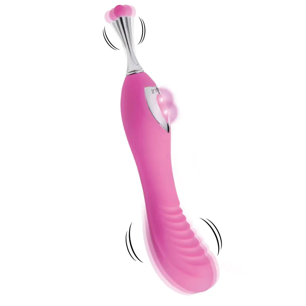 inmi Plain Vibrator Power Zinger Dual-ended Silicone Vibrator at the Haus of Shag