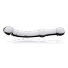 A silver and black glass pipe from the Prana Thrusting Wand collection