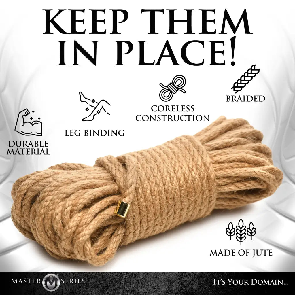 Premium Braided Jute Bondage Rope - 50 Feet - Rope