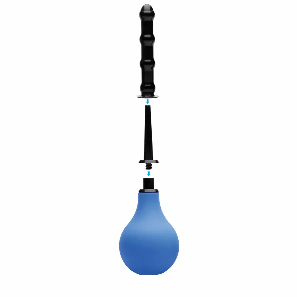 Premium One-way Valve Anal Douche Set with Blue Light Bulb Hanging Feature