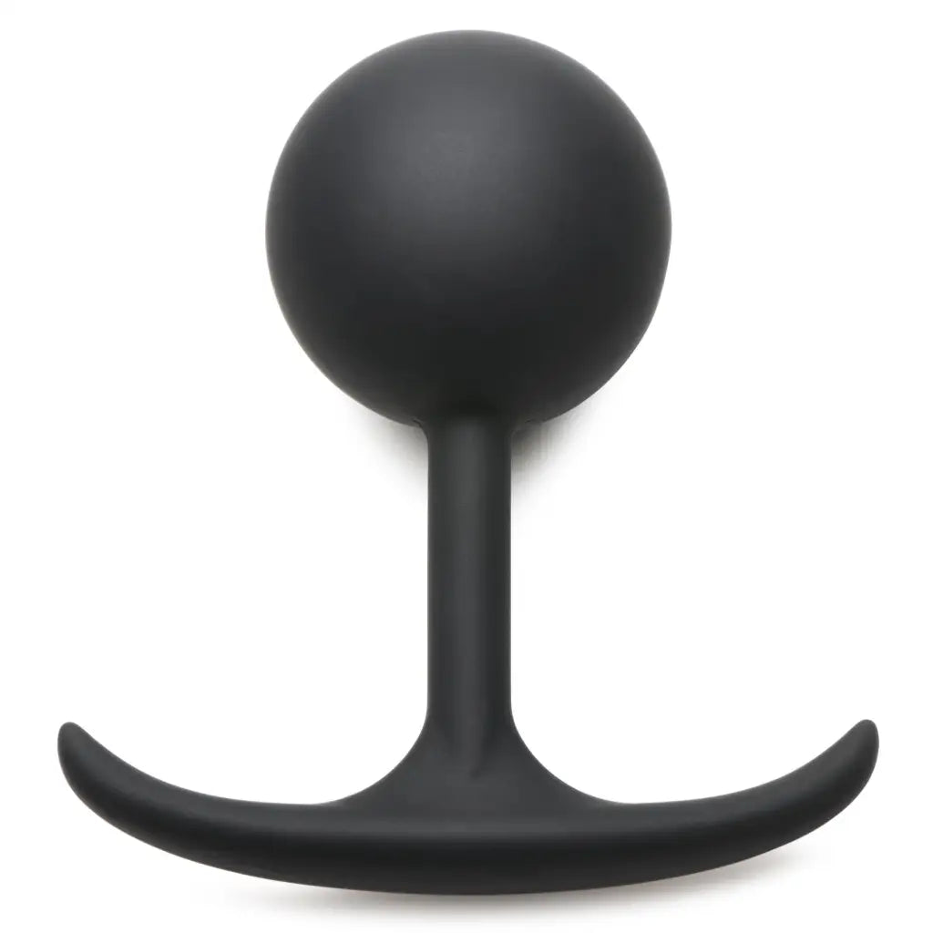 Premium Silicone Weighted Anal Plug - XL / Black - Butt Plug