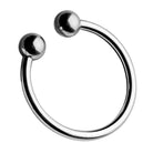 Pressure Point Beaded Glans Ring - Circular metal with two spherical ends for body jewelry