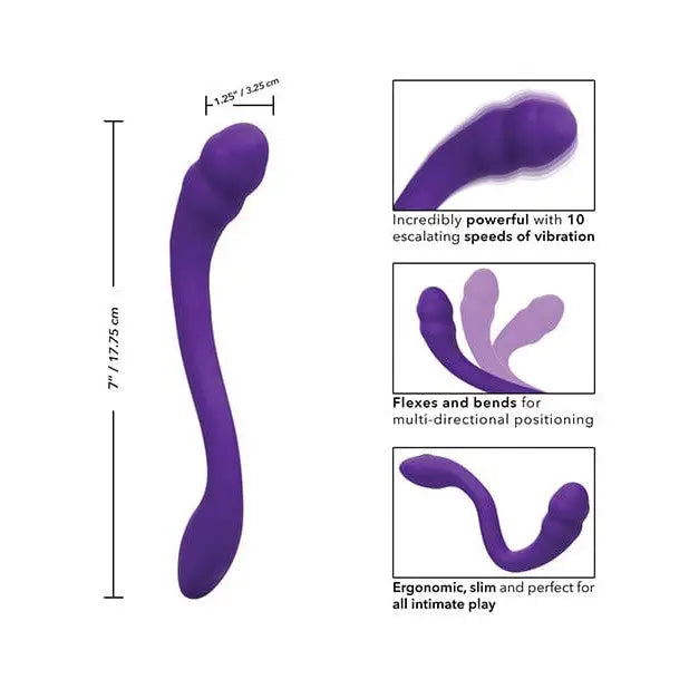 CalExotics Massage Products Pretty Little Wands Charmer Massager - Purple at the Haus of Shag