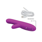 Pretty Love Angelique: Purple Rechargeable Massager with USB Charging Cable for Relaxation