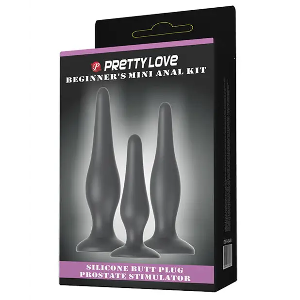 Pretty Love Beginner’s Mini Anal Kit - Black - Butt Plug