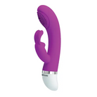 Pretty Love silicone purple rabbit vibrator with textured surface and curved shape