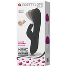 Pretty Love Dylan Rabbit Vibrator Silicone - Black - Rabbit