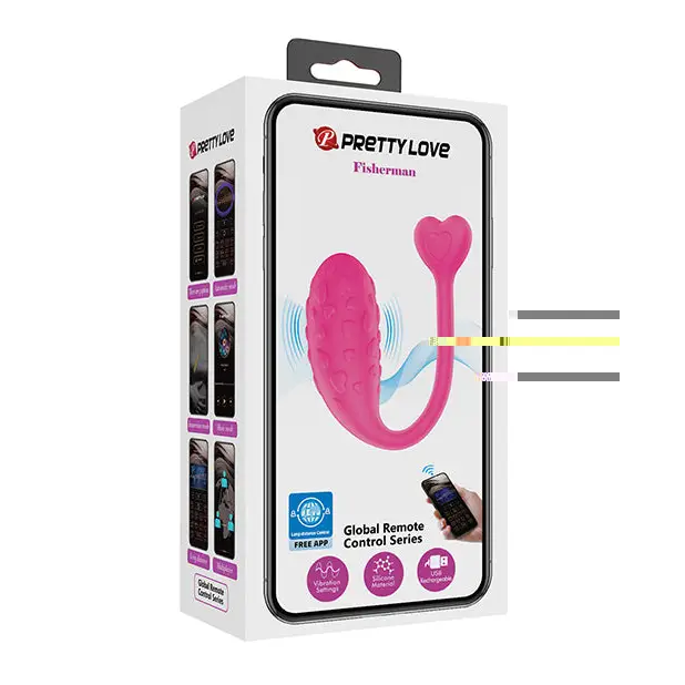 Pretty Love Fisherman Vibrating Egg - Hot Pink - Stimulators