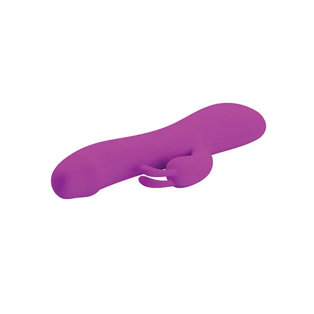 Pretty Love Natural Motion Rabbit Vibrator in Purple Silicone with Curved Shape and Appendage