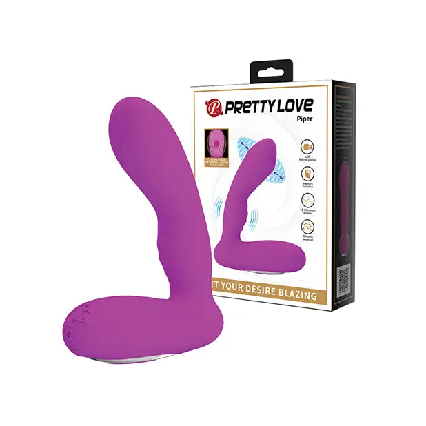 Pretty Love Piper Double Pulsation Vibe - Fuchsia - Stimulators