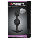 Pretty Love Silicone Anal Balls with Multiple Bulbous Sections and a Flared Base