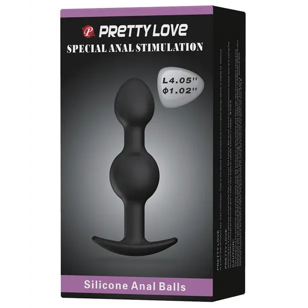 Pretty Love Silicone Anal Balls with Multiple Bulbous Sections and a Flared Base